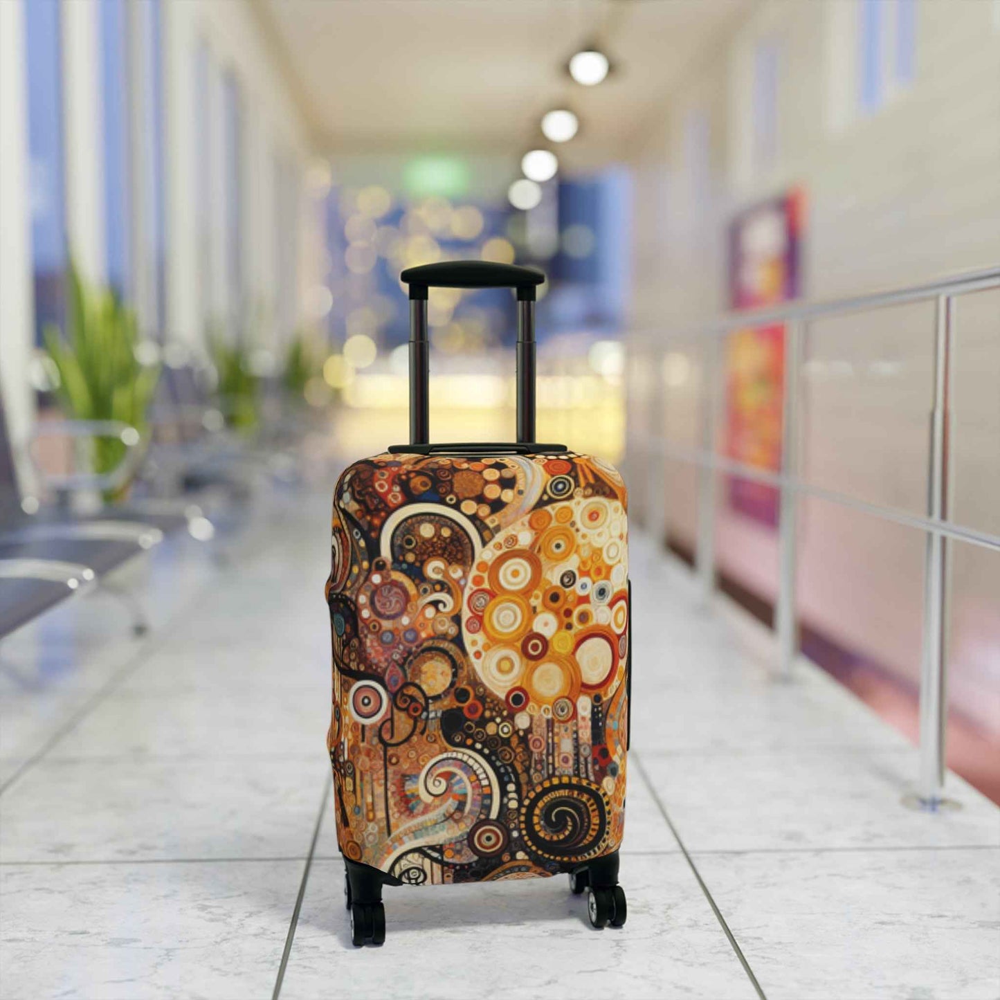 Klimt-Inspired Luggage Cover for Travelers – Unique Bohemian Suitcase Protector by Rosetta Creative Boutique - Rosetta Creative Boutique