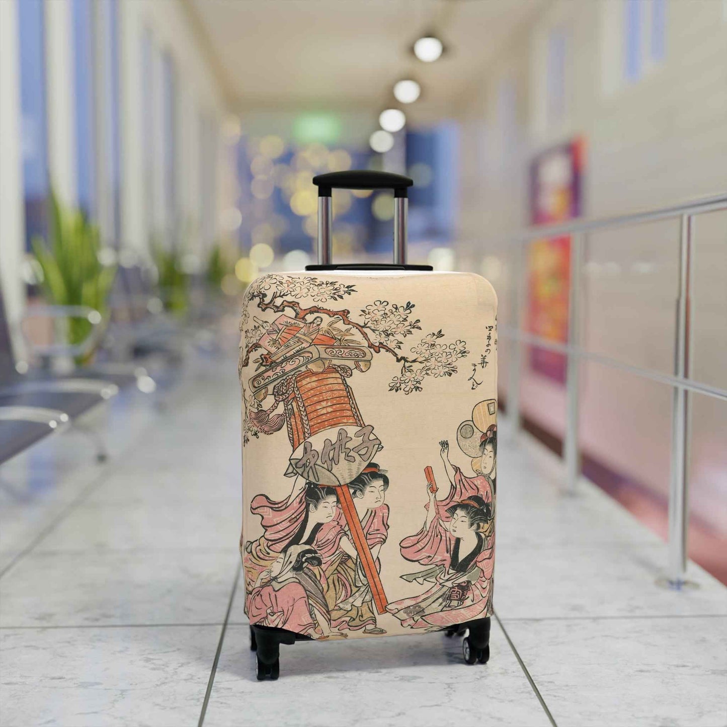Japanese Geisha Luggage Cover – Vintage-Inspired Travel Accessory by Rosetta Creative Boutique, Unique Suitcase Protector & Personalized Gift Idea - Rosetta Creative Boutique