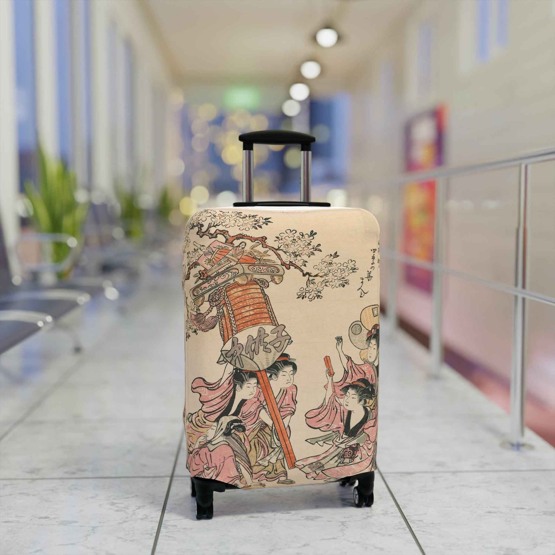 Japanese Geisha Luggage Cover – Vintage-Inspired Travel Accessory by Rosetta Creative Boutique, Unique Suitcase Protector & Personalized Gift Idea - Rosetta Creative Boutique