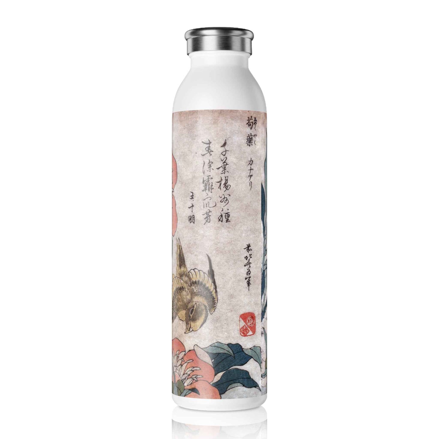Floral Water Bottle - Elegant Slim Insulated Drinkware, Vintage Style Eco-Friendly Hydration Gift for Nature Lovers - Rosetta Creative Boutique