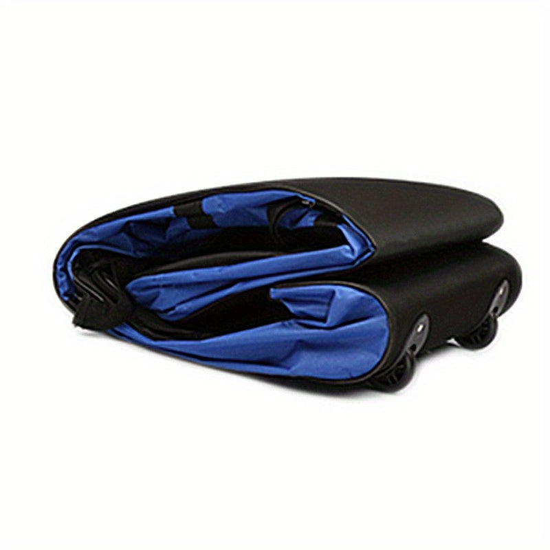Foldable Golf Travel Bag With Wheels Blue 630D Nylon - Rosetta Creative Boutique