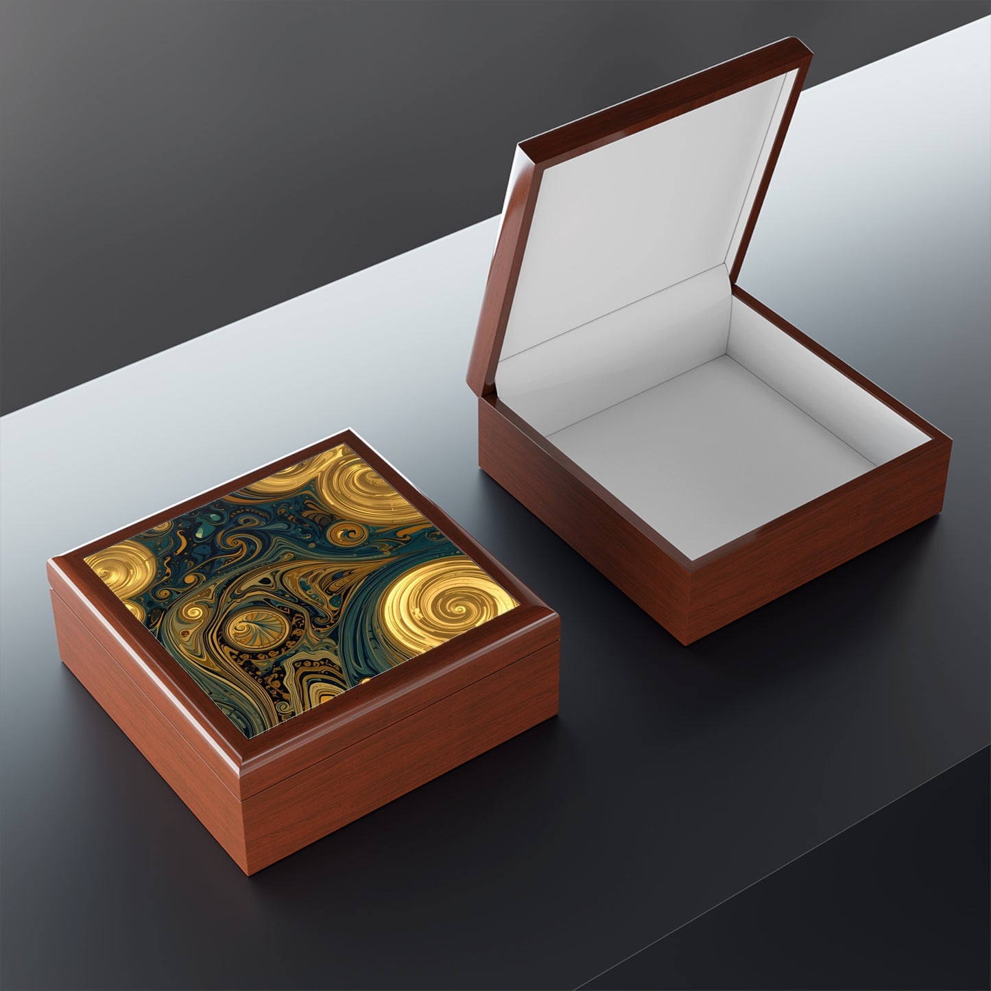 Elegant Swirl Jewel Box Organizer Gift For Her Home Decor - Rosetta Creative Boutique
