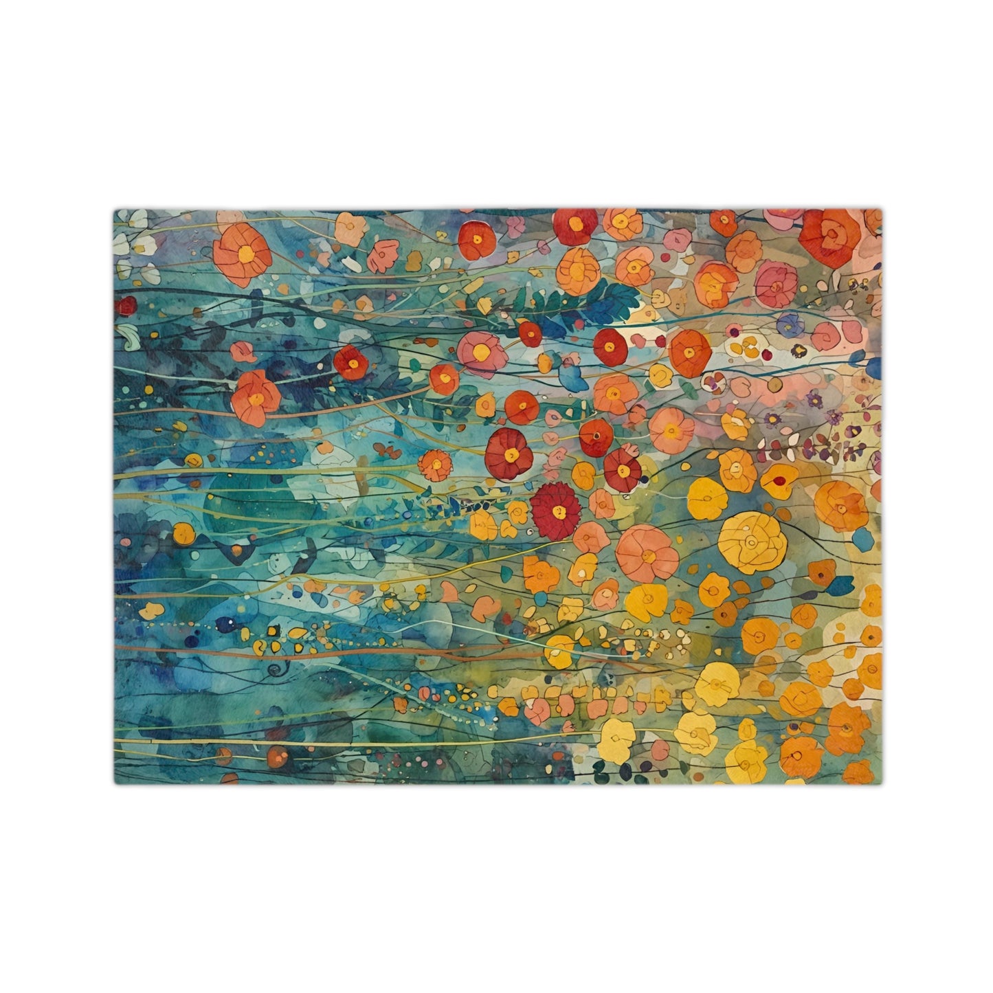Vibrant Floral Microfiber Blanket - Exclusively at Rosetta Creative Boutique, Cozy Home Decor, Perfect for Picnics, Gifts, Boho Style, Unique Throw, All Seasons - Rosetta Creative Boutique