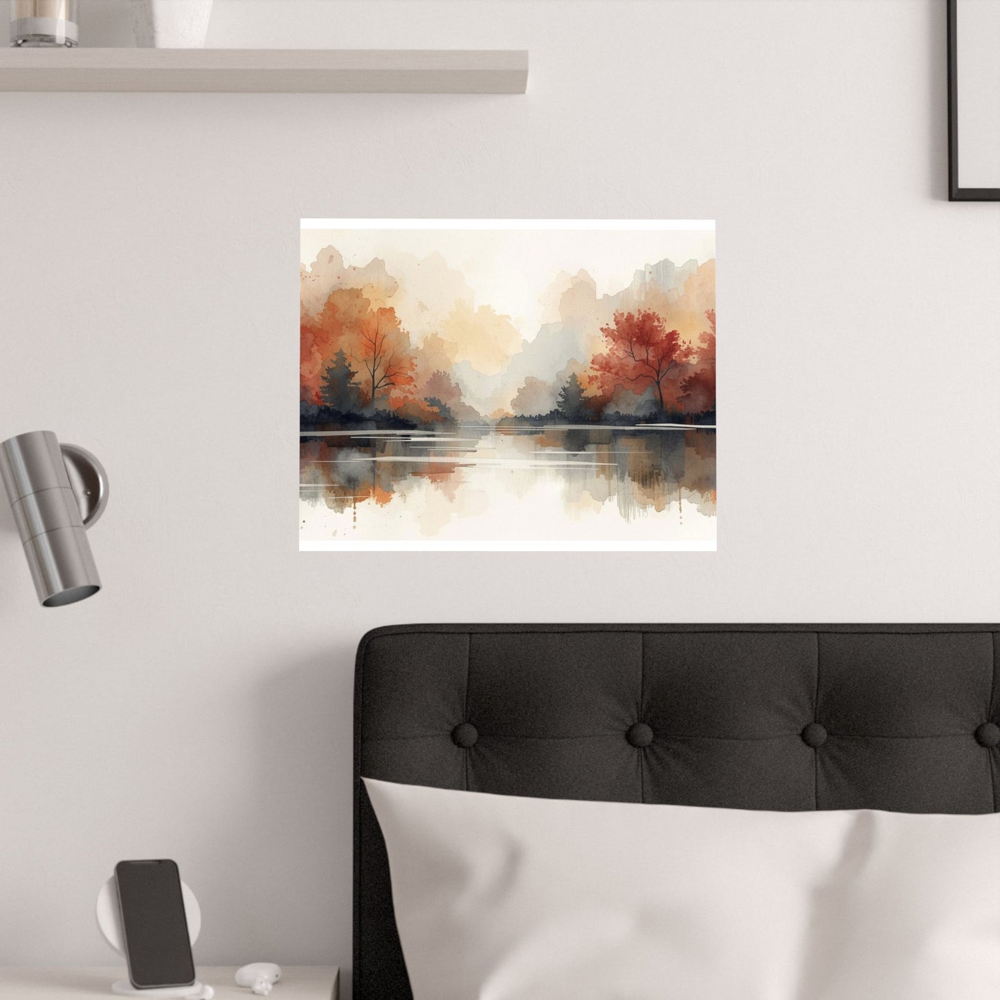 Autumn Reflection Satin Poster Prints Nature Aesthetic - Rosetta Creative Boutique