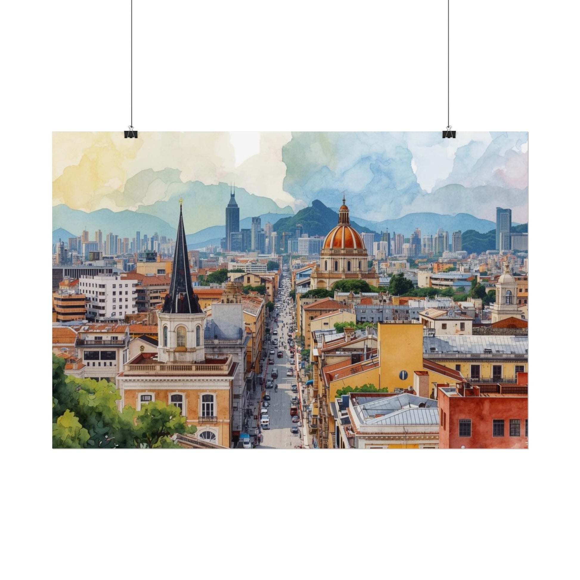 Cityscape Art Print of Sao Paolo, Brazil by Rosetta Creative Boutique, Rolled Posters, Modern Wall Decor, Urban Art, Home Decoration, Landscape Photography - Rosetta Creative Boutique