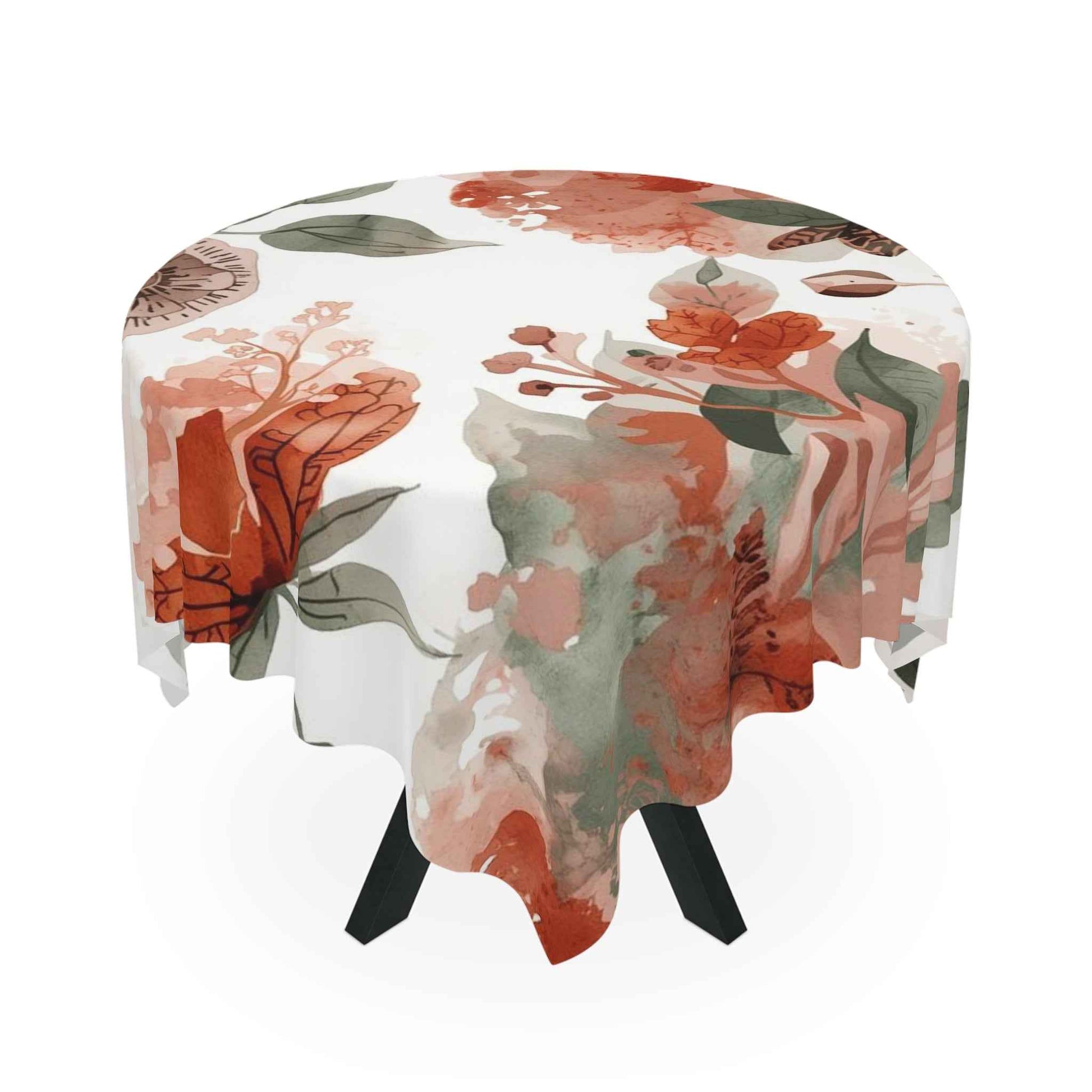 Floral Tablecloth, Elegant Dining Decor for Spring Celebrations, Bohemian Home Accents, Perfect for Weddings, Picnics and Gatherings