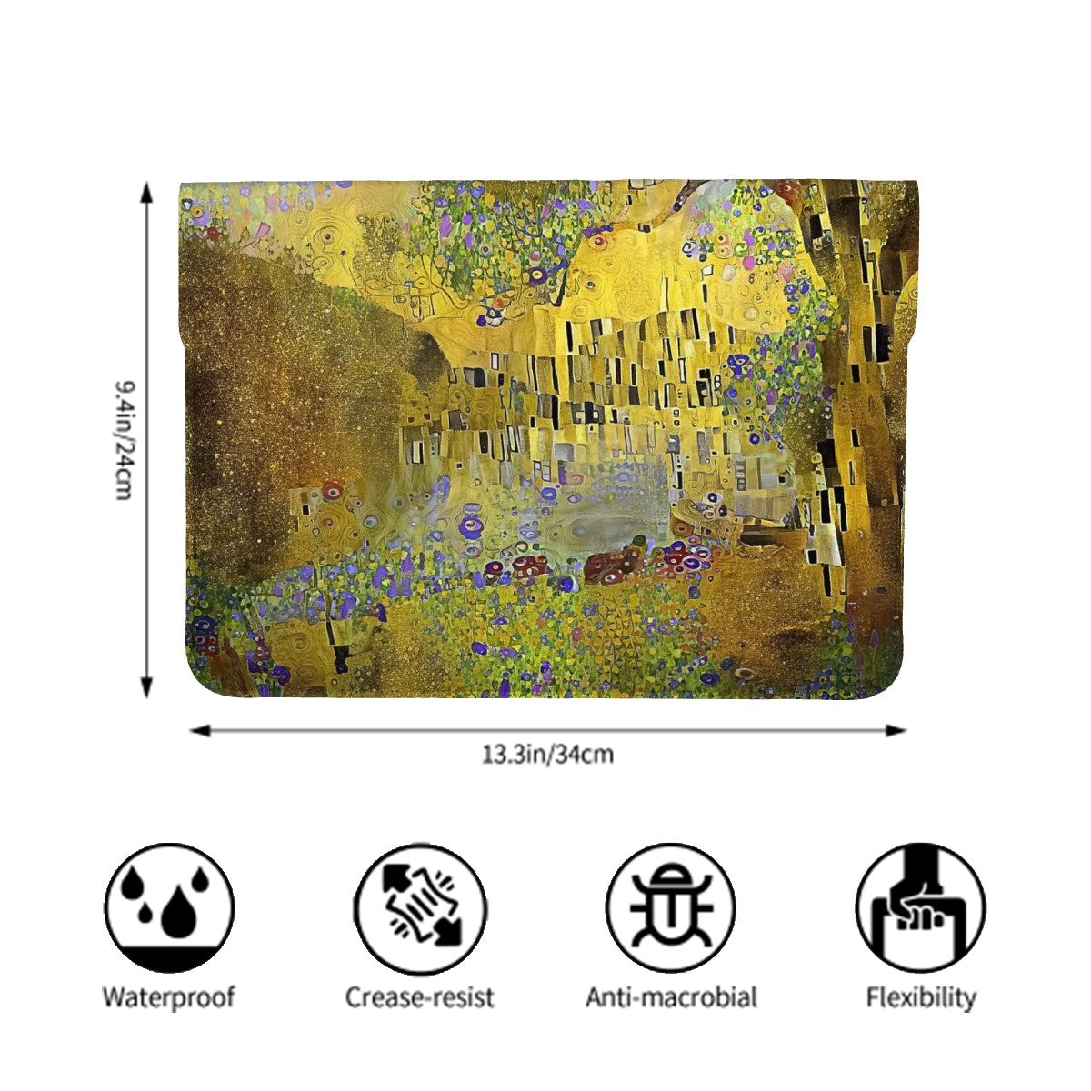 Abstract Klimt Style Laptop Case - Exclusive 13.3 Inch Premium Leather by Rosetta Creative Boutique - Rosetta Creative Boutique