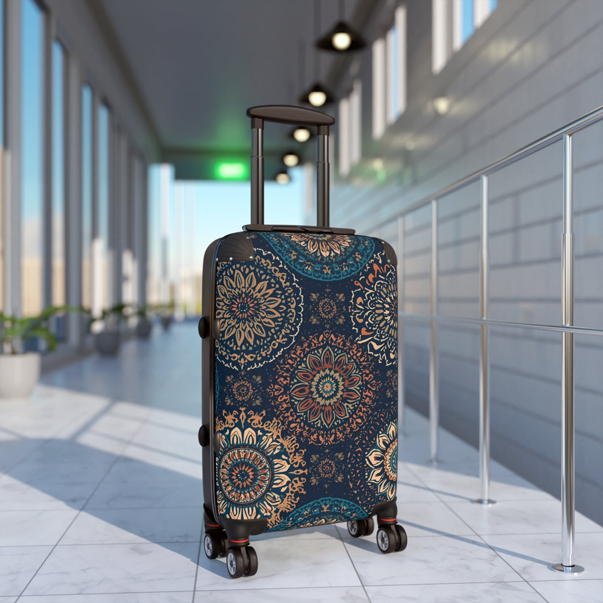 Boho Travel Suitcase Rosetta Creative Mandala Carry On - Rosetta Creative Boutique