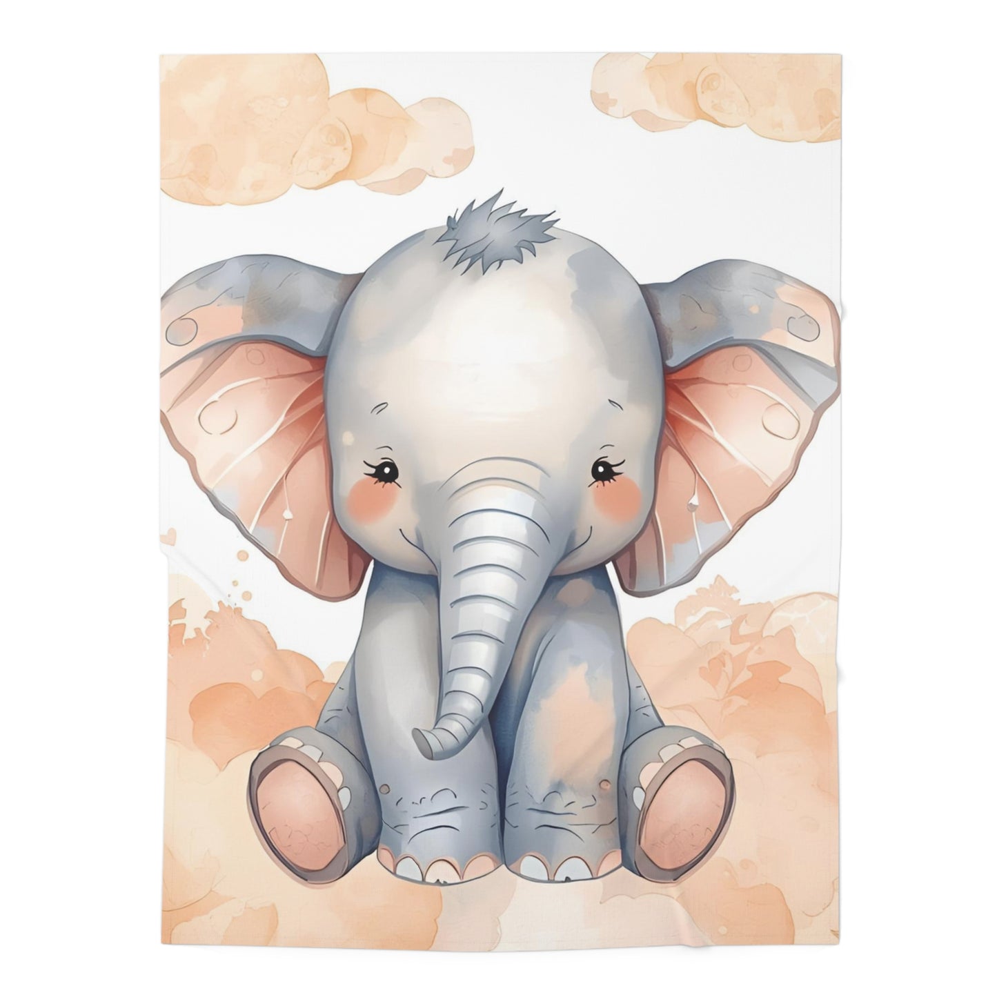 Cute Elephant Baby Swaddle Blanket Cozy Nursery Wrap Gift - Rosetta Creative Boutique