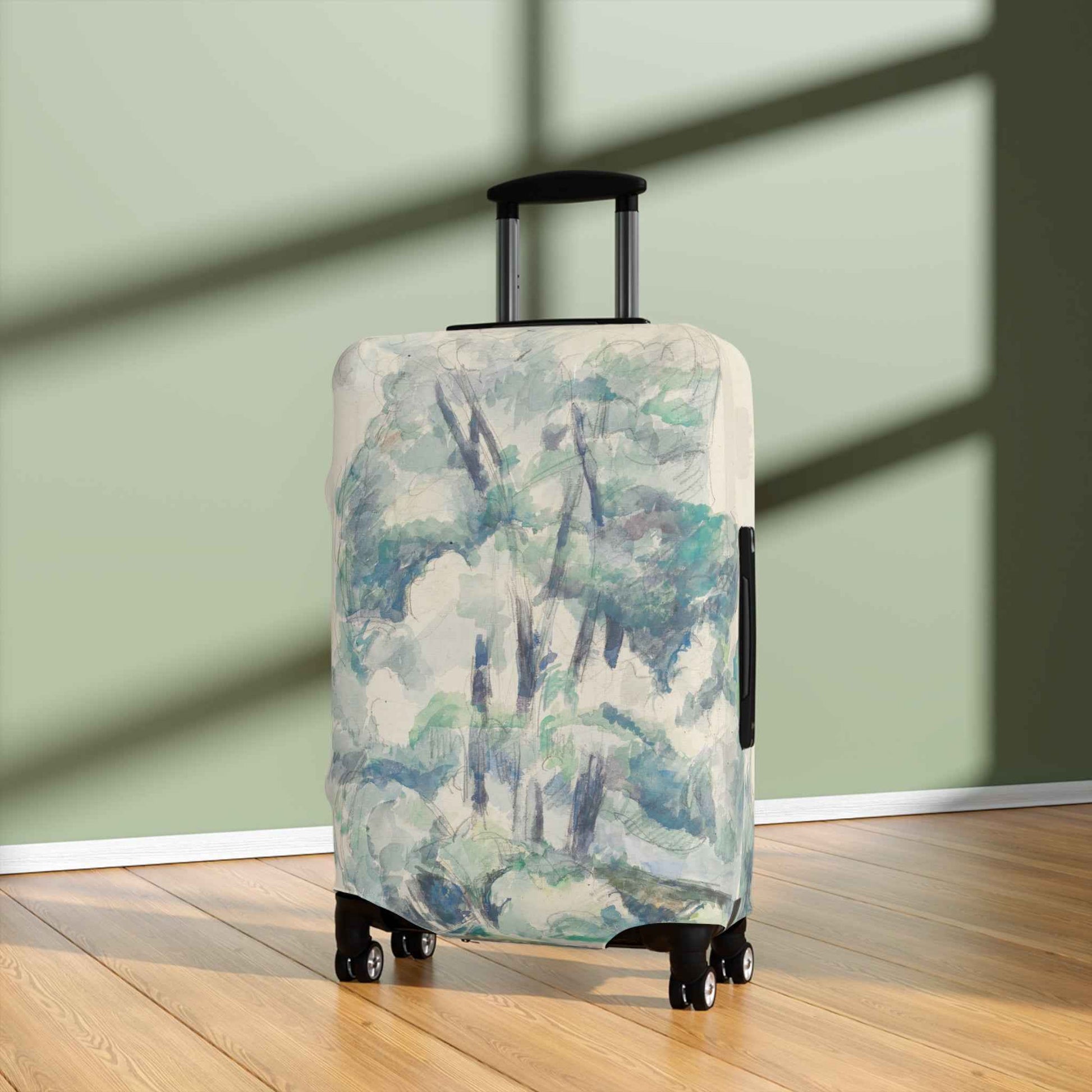 Cezanne Luggage Cover - Banks of the Seine Travel Accessory, Unique Gift for Travelers, Custom Luggage Protector, Wanderlust Decor, Airplane Essentials - Rosetta Creative Boutique