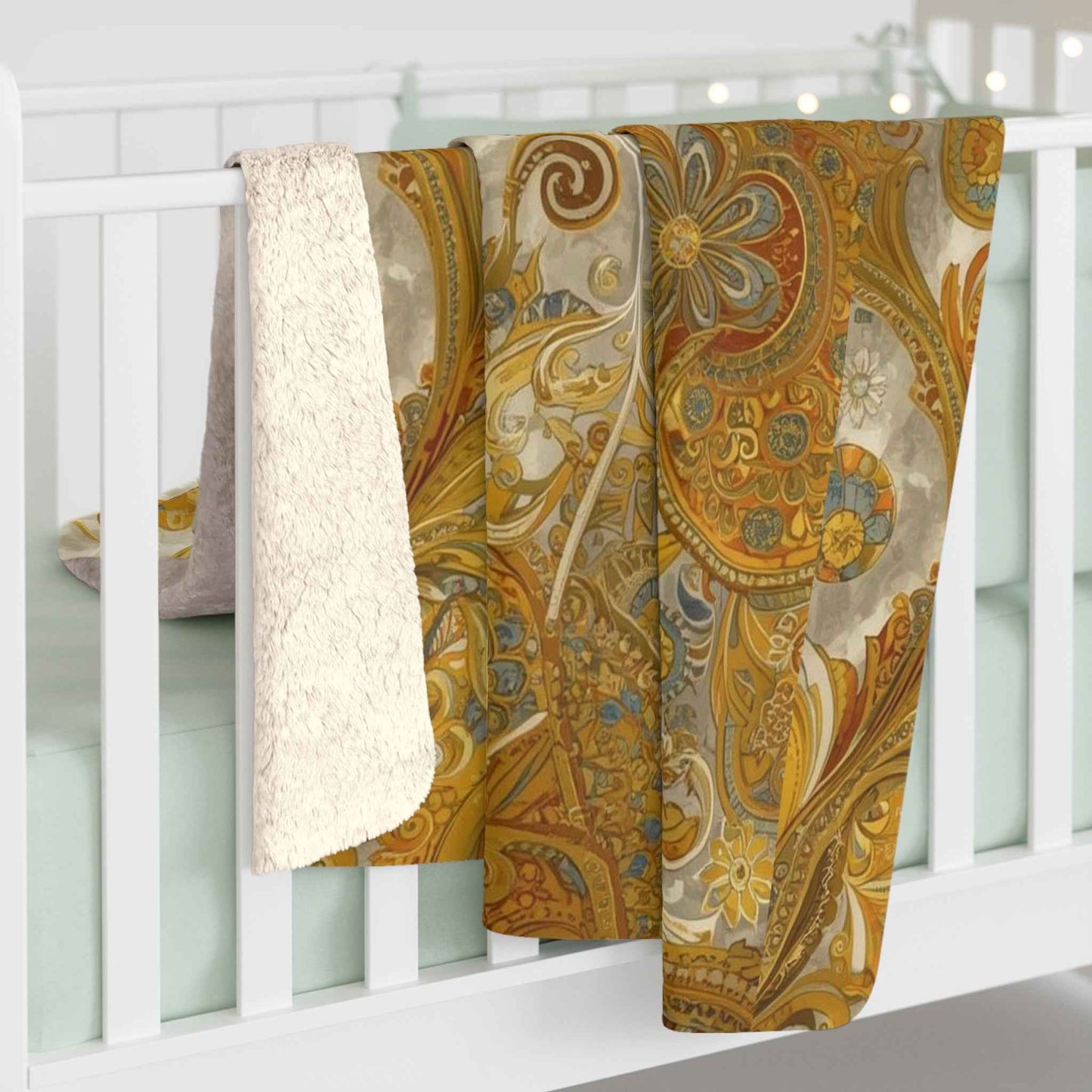 Luxurious Sherpa Fleece Blanket for Cozy Decor, Perfect for Home, Gifts, Winter, Holidays, Elegant Pattern