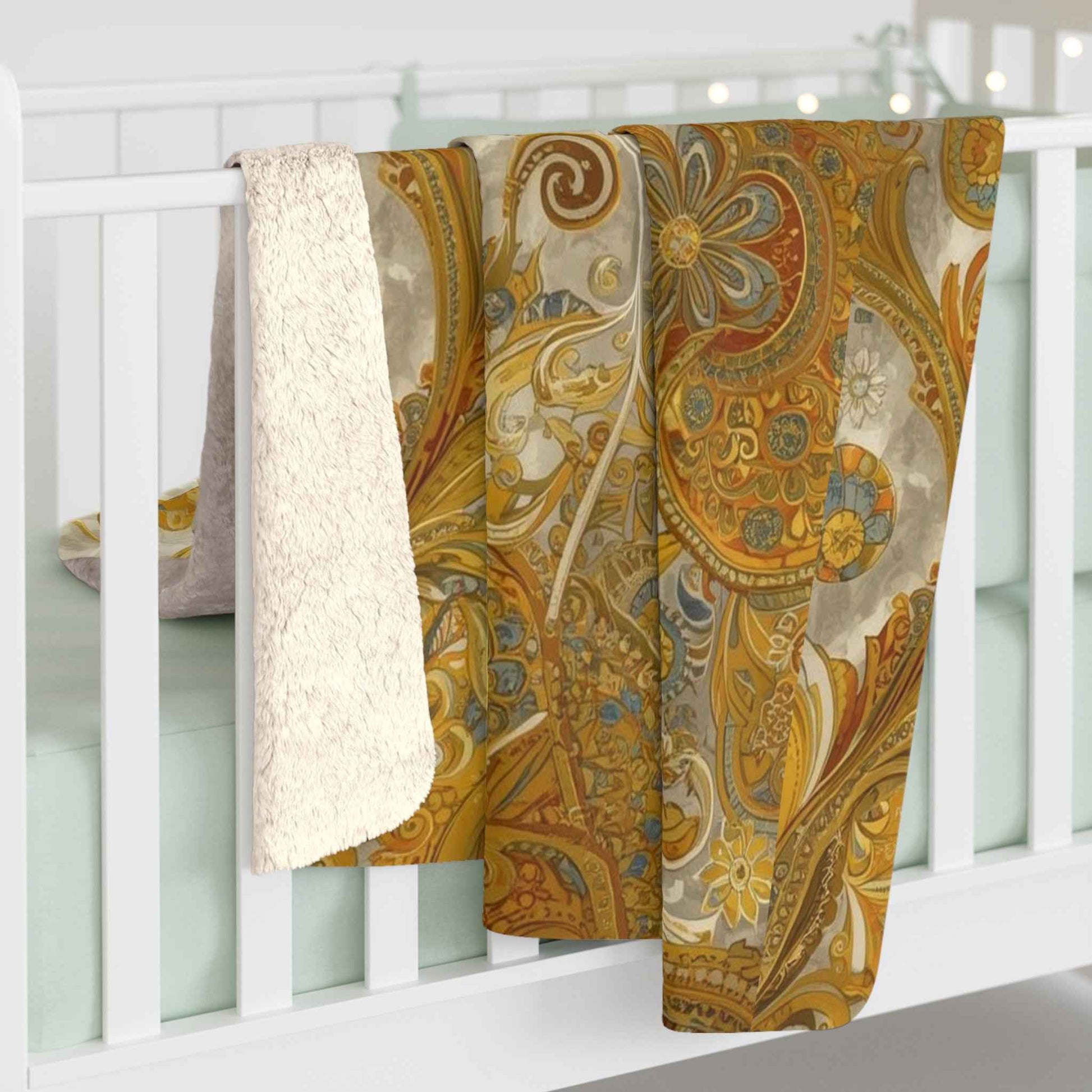 Luxurious Sherpa Fleece Blanket for Cozy Decor, Perfect for Home, Gifts, Winter, Holidays, Elegant Pattern