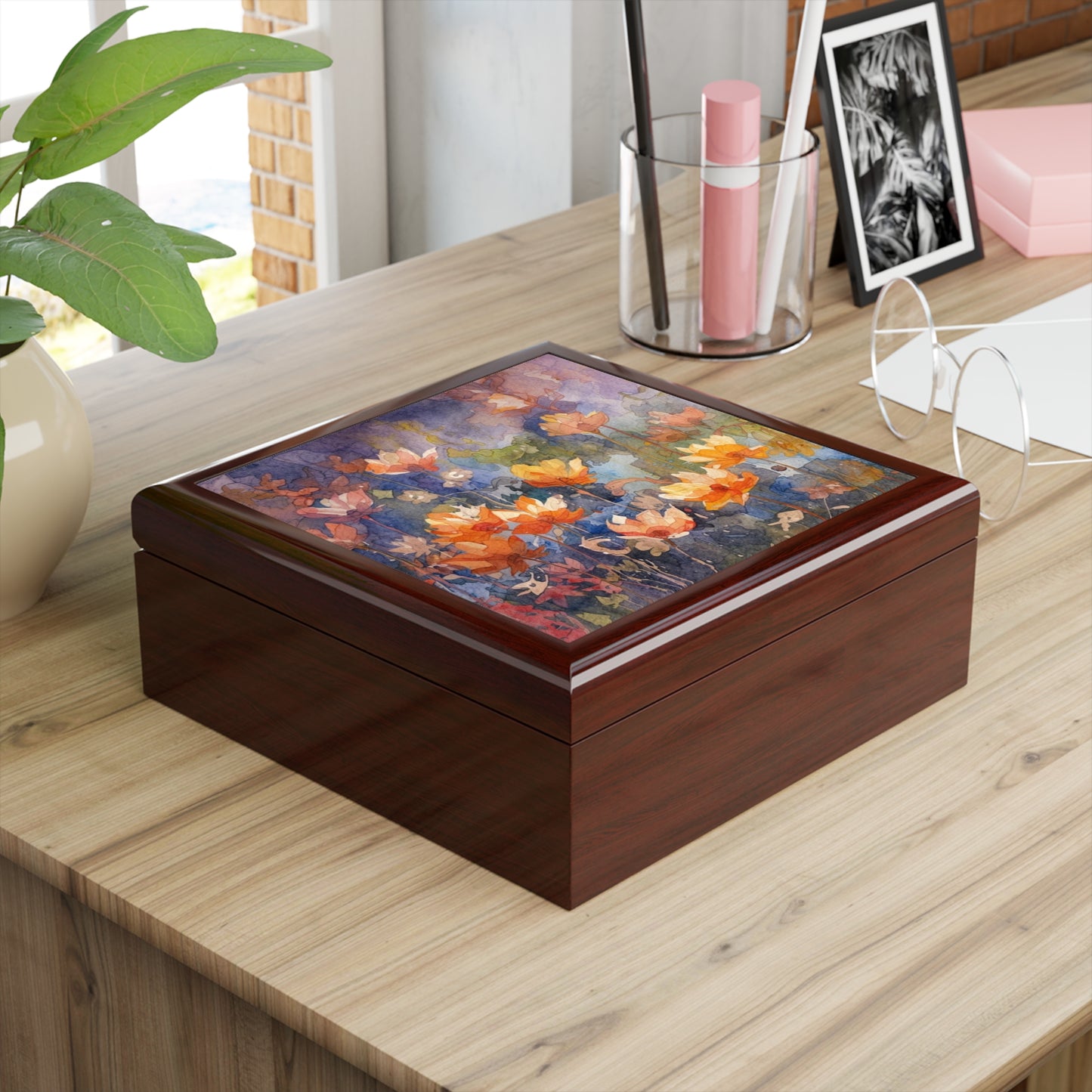 Floral Jewelry Box Keepsake Organizer For Her Home Decor - Rosetta Creative Boutique