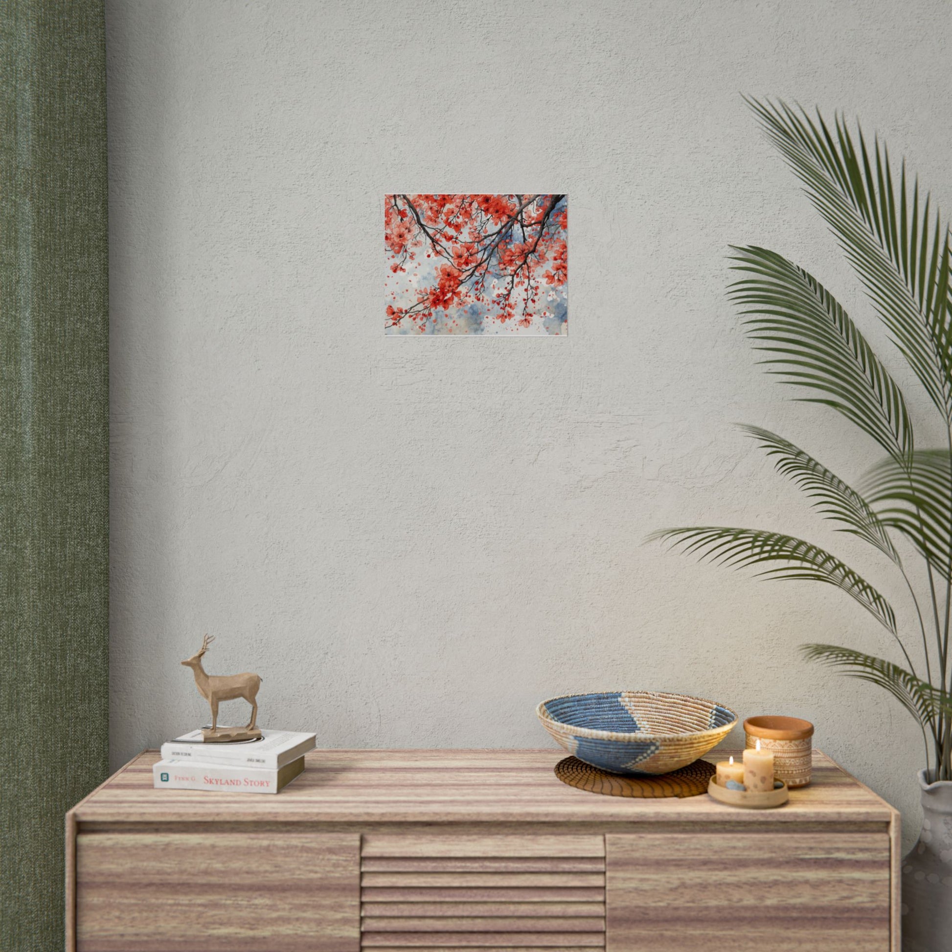 Blooming Cherry Blossom Rolled Poster Floral Wall Art - Rosetta Creative Boutique