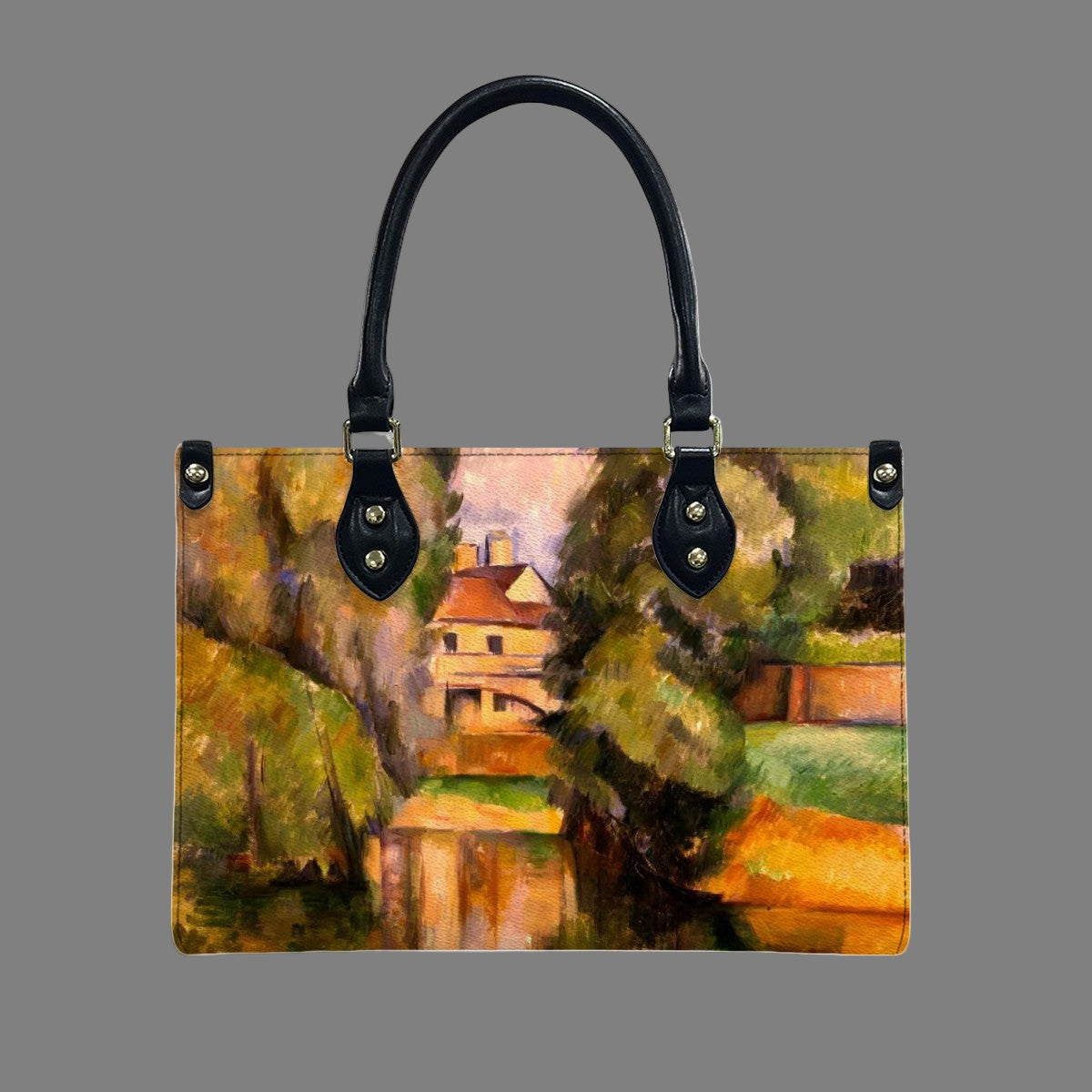 Paul Cezanne Tote Bag - Stylish PU Leather Handbag for Women - Rosetta Creative Boutique