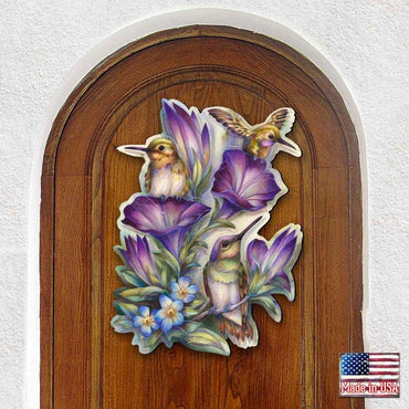 Everlasting Friendship Hummingbirds Wall Art by J. Bergsma - Wildlife Holiday Decor - 8591936W-JB