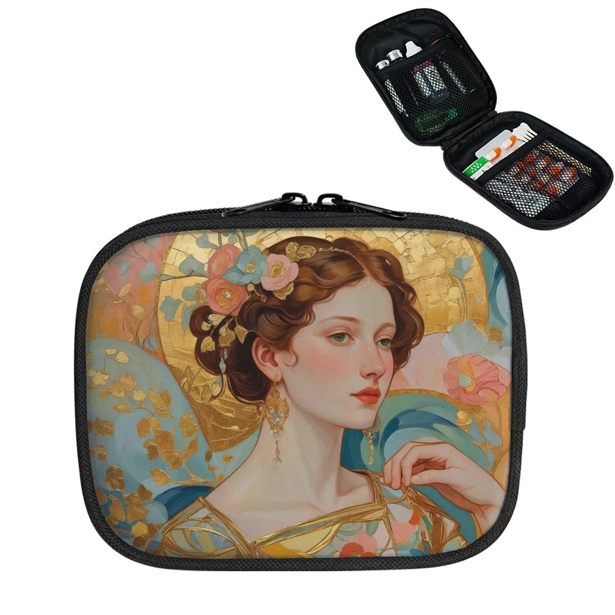 Klimt Style Travel Medicine Kit - Exclusive Sublimation Printed Bag by Rosetta Creative Boutique - Rosetta Creative Boutique