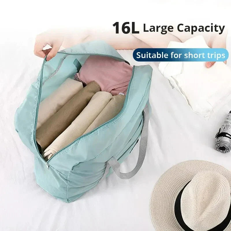 Foldable Travel Duffel Bags 16L Pink Blue Pack of 2 - Rosetta Creative Boutique