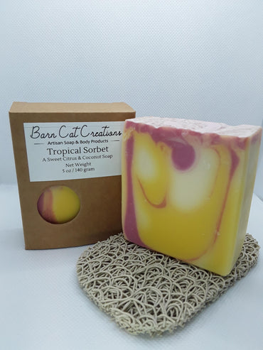Tropical Sorbet Handmade Vegan Soap For Bath Gift Idea - Rosetta Creative Boutique