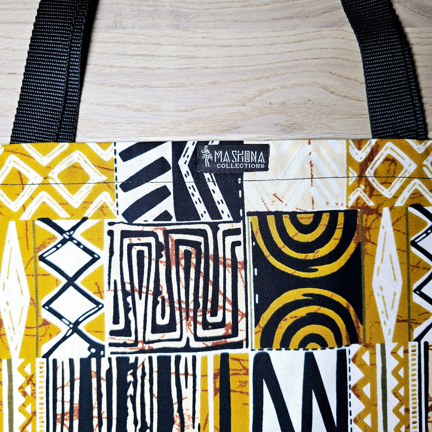 Handmade Tote Bag African Print | Beach Bag | Shopping Bag |-2