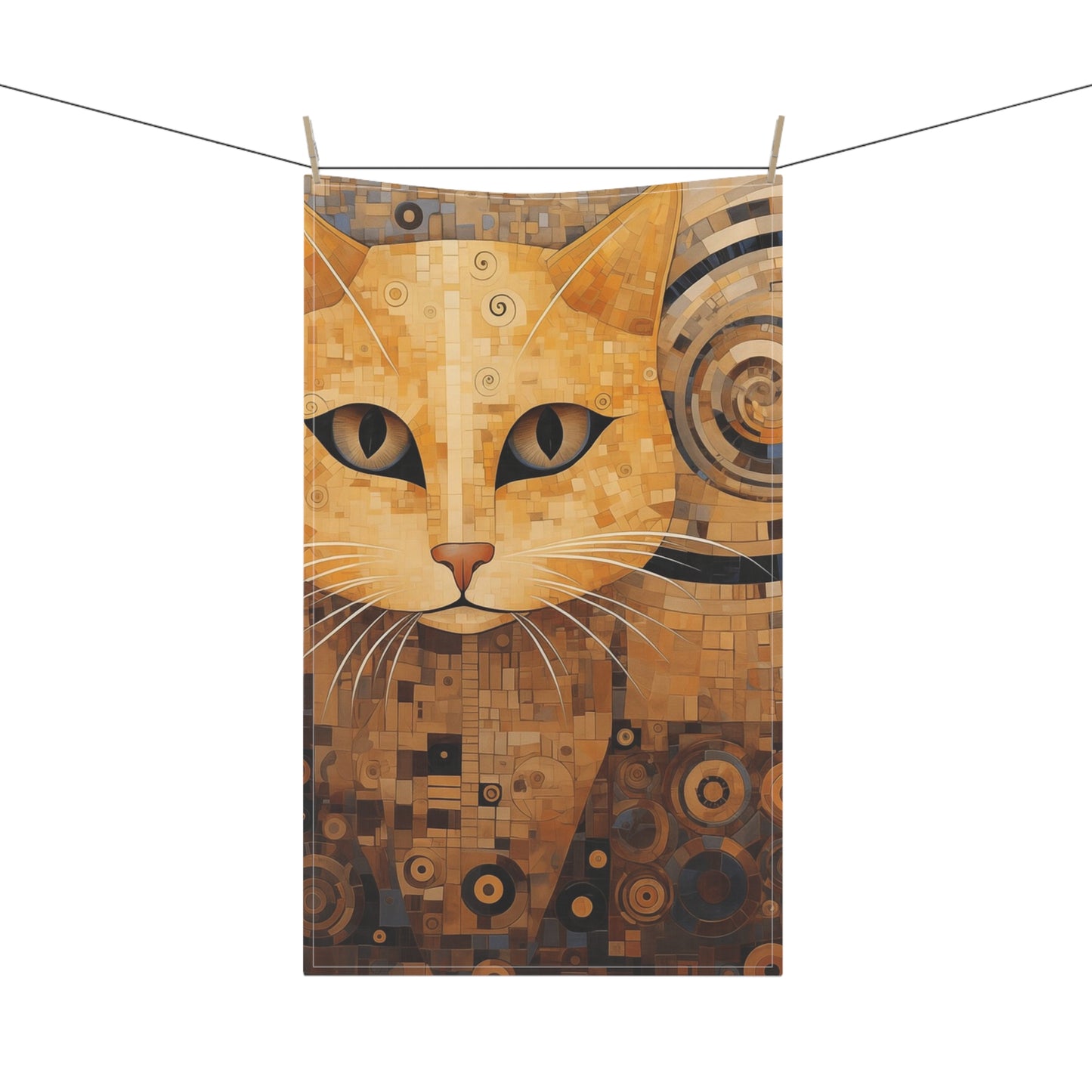 Artistic Cat Tea Towels | Kitchen Decor, Cat Lover Gift, Unique Home Accessory, Modern Kitchen Towel, Gift for Her