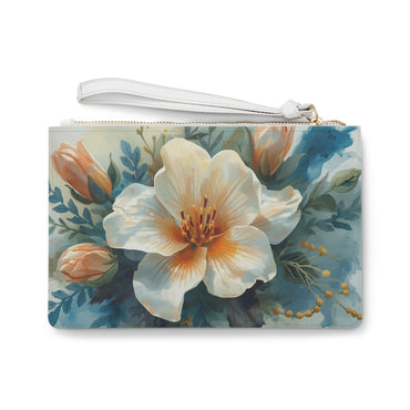 Floral Clutch Bag Elegant Makeup Pouch Wedding Gift - Rosetta Creative Boutique
