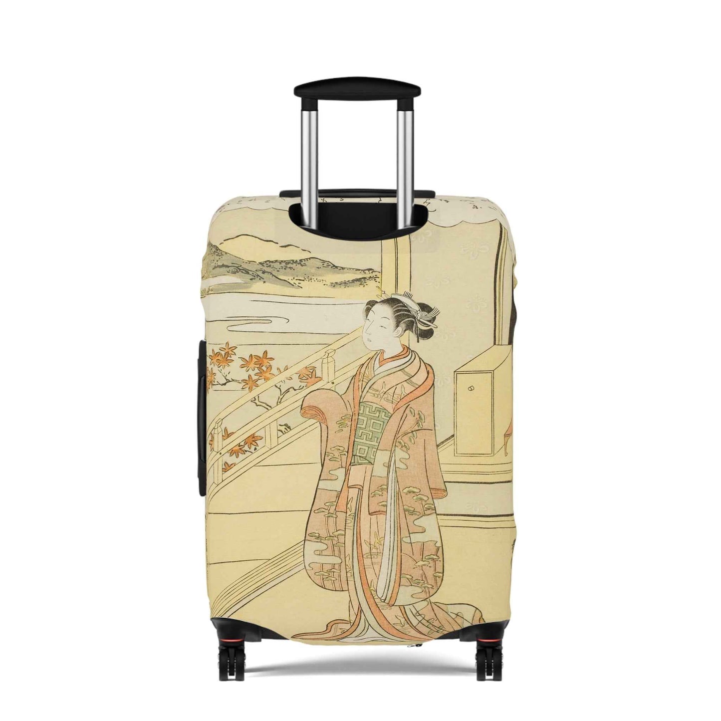 Japanese Painting Luggage Cover | Suitcase Protector Travel Accessory | Gift for Travelers & Wanderlust Decor by Rosetta Creative Boutique - Rosetta Creative Boutique