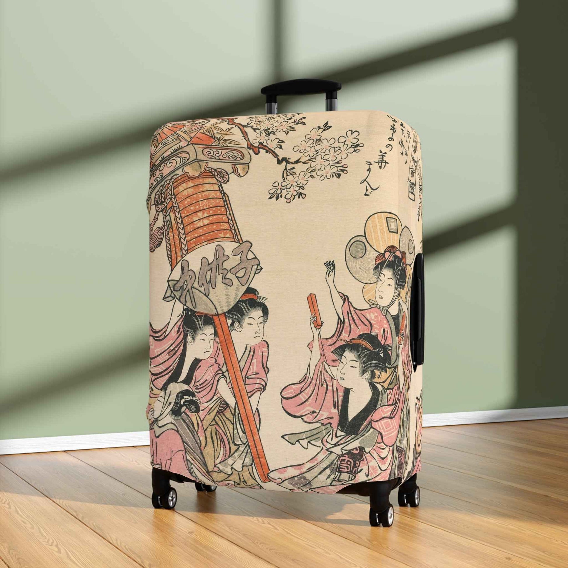 Japanese Geisha Luggage Cover – Vintage-Inspired Travel Accessory by Rosetta Creative Boutique, Unique Suitcase Protector & Personalized Gift Idea - Rosetta Creative Boutique