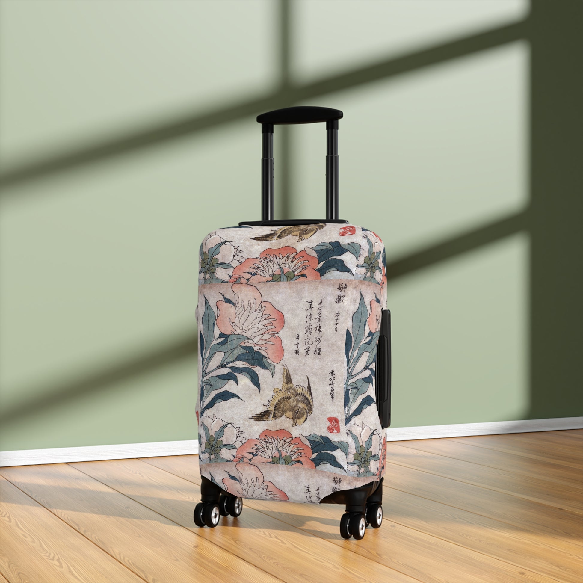 Japanese Floral Luggage Cover - Stylish Suitcase Protector, Perfect Travel Accessory and Ideal Gift for Adventurers - Rosetta Creative Boutique