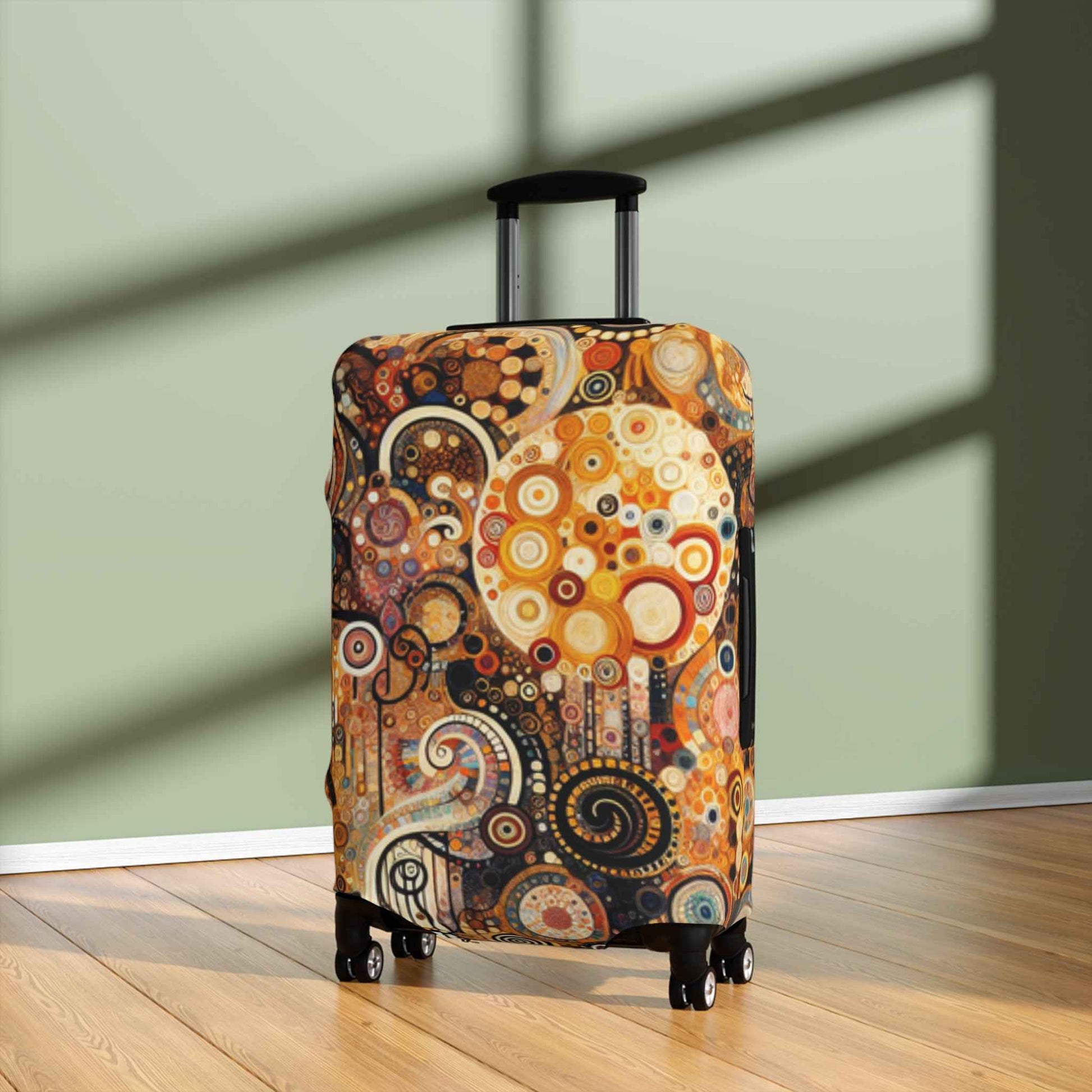 Klimt-Inspired Luggage Cover for Travelers – Unique Bohemian Suitcase Protector by Rosetta Creative Boutique - Rosetta Creative Boutique