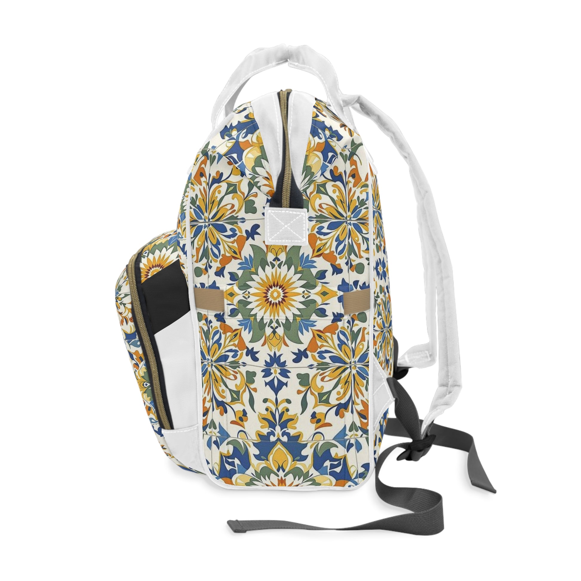 Gorgeous Italian Tile Floral Backpack - Rosetta Creative Exclusive, Professional Essential for Everyday Use and Travel - Rosetta Creative Boutique