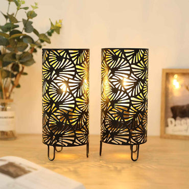 9''High Metal Lamp Battery Powered Metal Lamp(Set of 2)