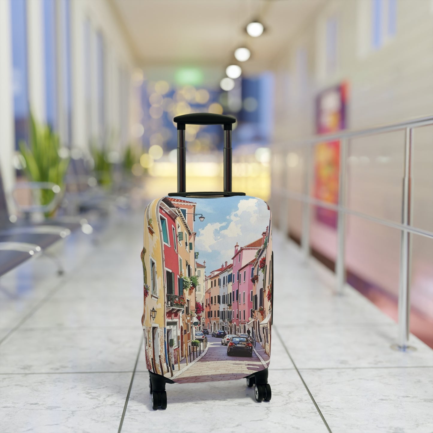 Vibrant Venice Luggage Cover - Stylish Suitcase Protector for Travel Lovers and Personalized Gifts for Wanderlust - Rosetta Creative Boutique