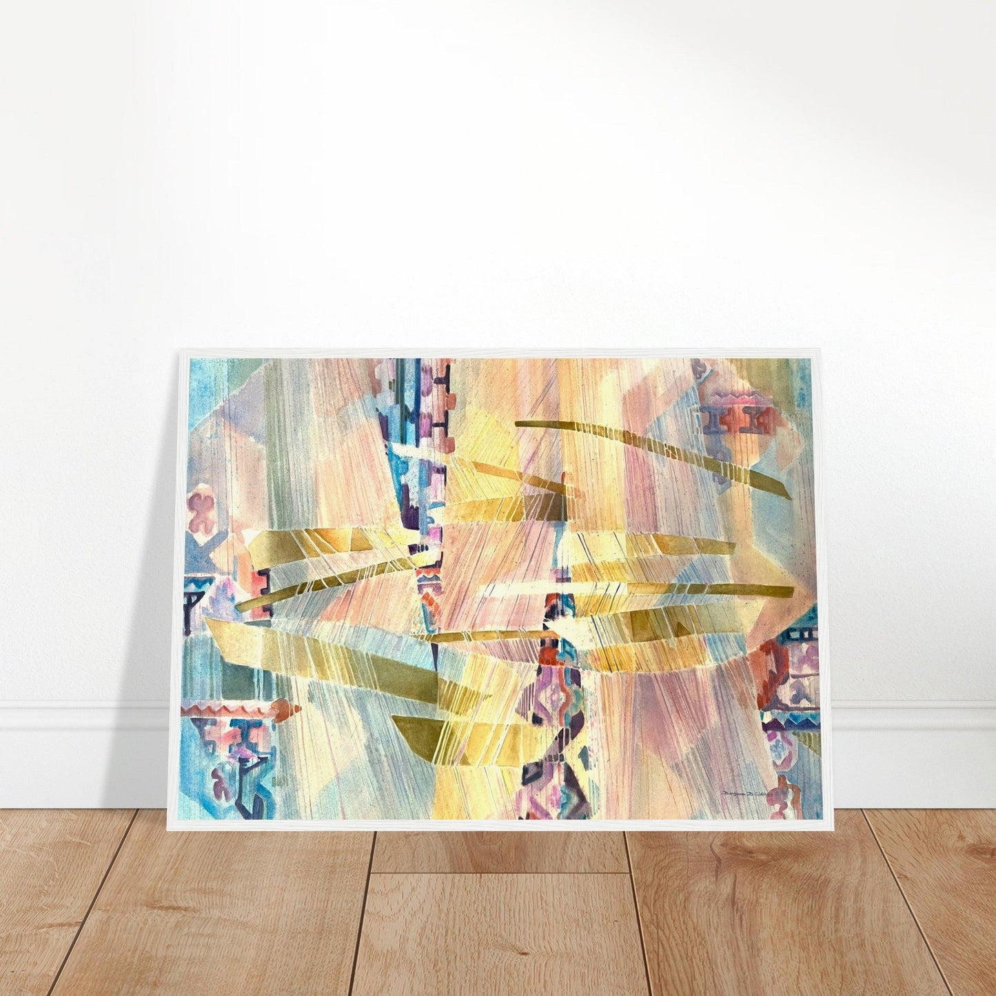 "Loom Series" Abstract | 20x28 inch Wooden Framed Art Print | Original Artwork by American Artist Barbara Cleary - Rosetta Creative Boutique