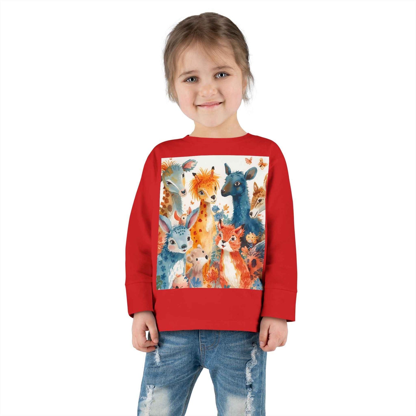Cute Animal Friends Toddler Long Sleeve Tee