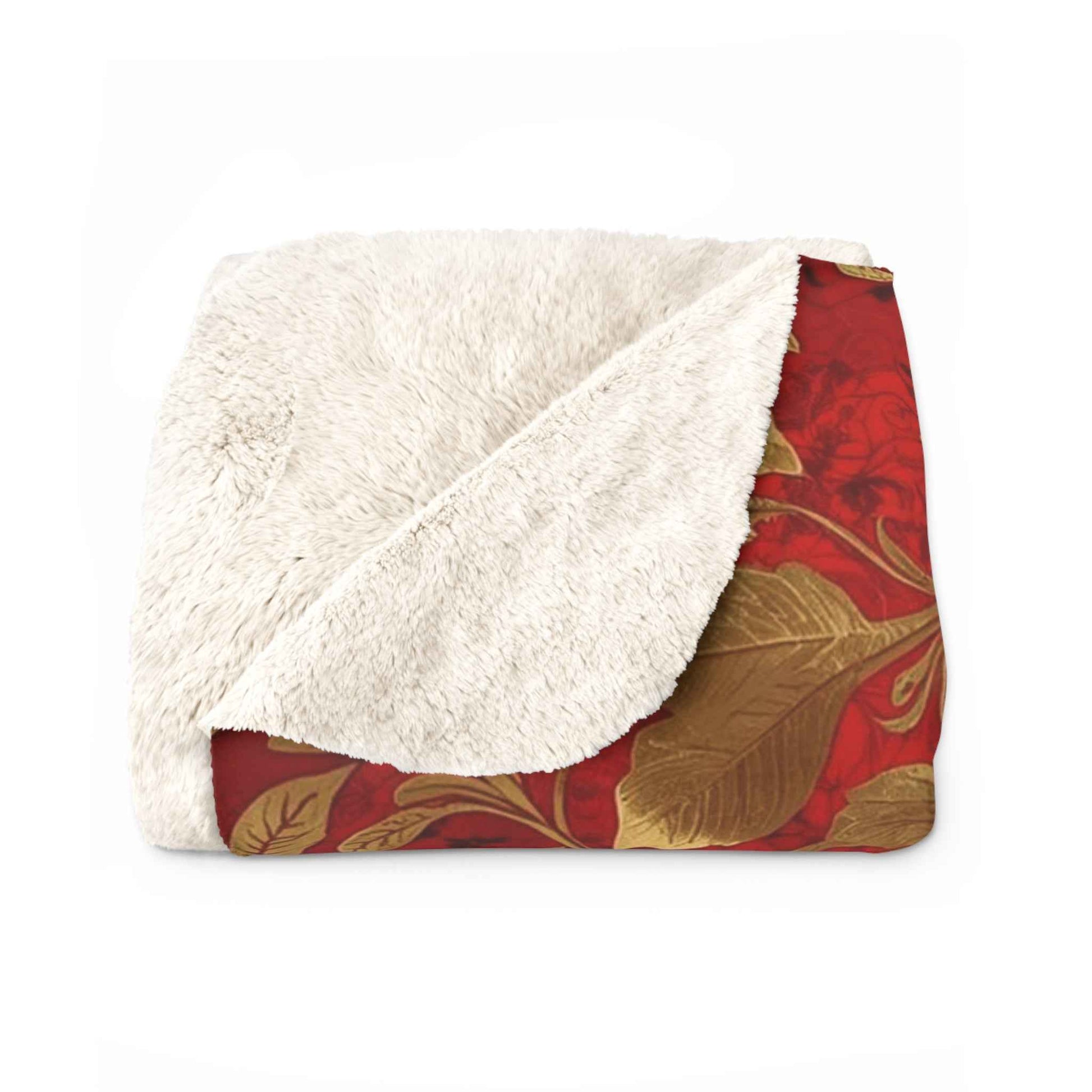 Luxurious Floral Sherpa Fleece Blanket, Cozy Throw for Winter, Elegant Home Decor, Perfect Gift for Holidays, Soft and Warm Blanket