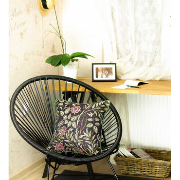 Jacquard Leaf Pillow Cover 17x17 Inches - Artistic Throw Pillow Cover - Rosetta Creative Boutique