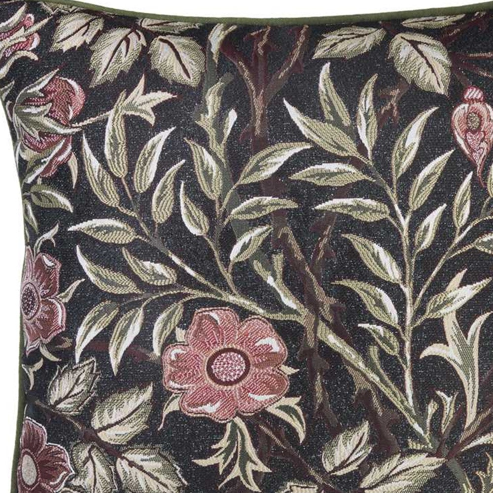 Jacquard Leaf Pillow Cover 17x17 Inches - Artistic Throw Pillow Cover - Rosetta Creative Boutique