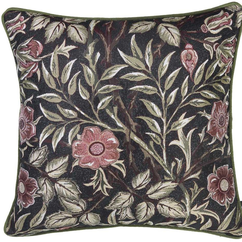 Jacquard Leaf Pillow Cover 17x17 Inches - Artistic Throw Pillow Cover - Rosetta Creative Boutique