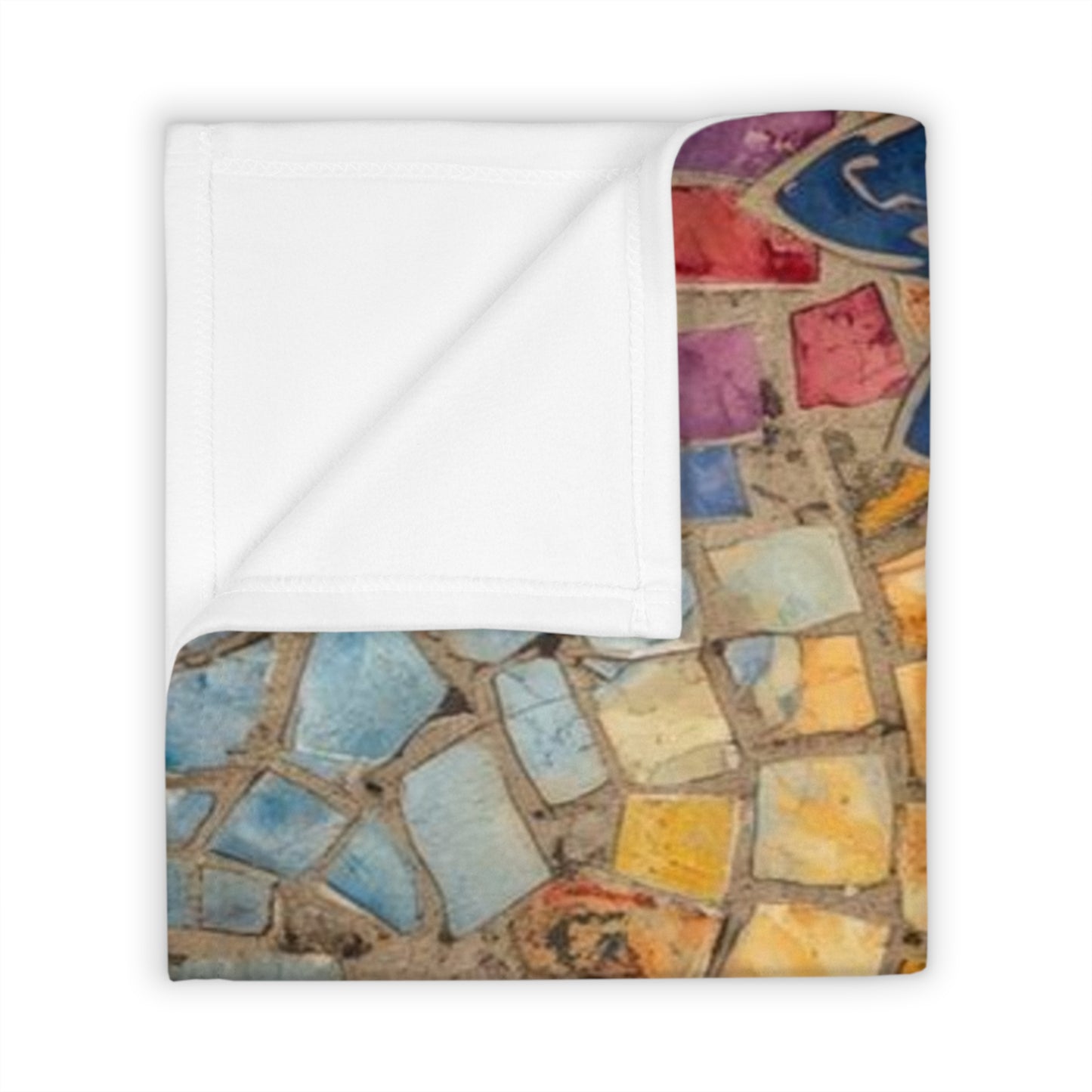 Colorful Mosaic Throw Blanket Cozy Bohemian Living Room - Rosetta Creative Boutique