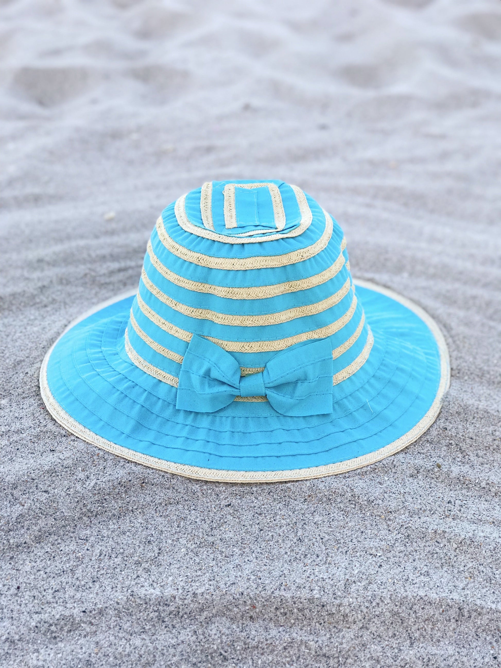Ribbon Bow Travel Sun Hat for Easy Vacation Comfort - Rosetta Creative Boutique