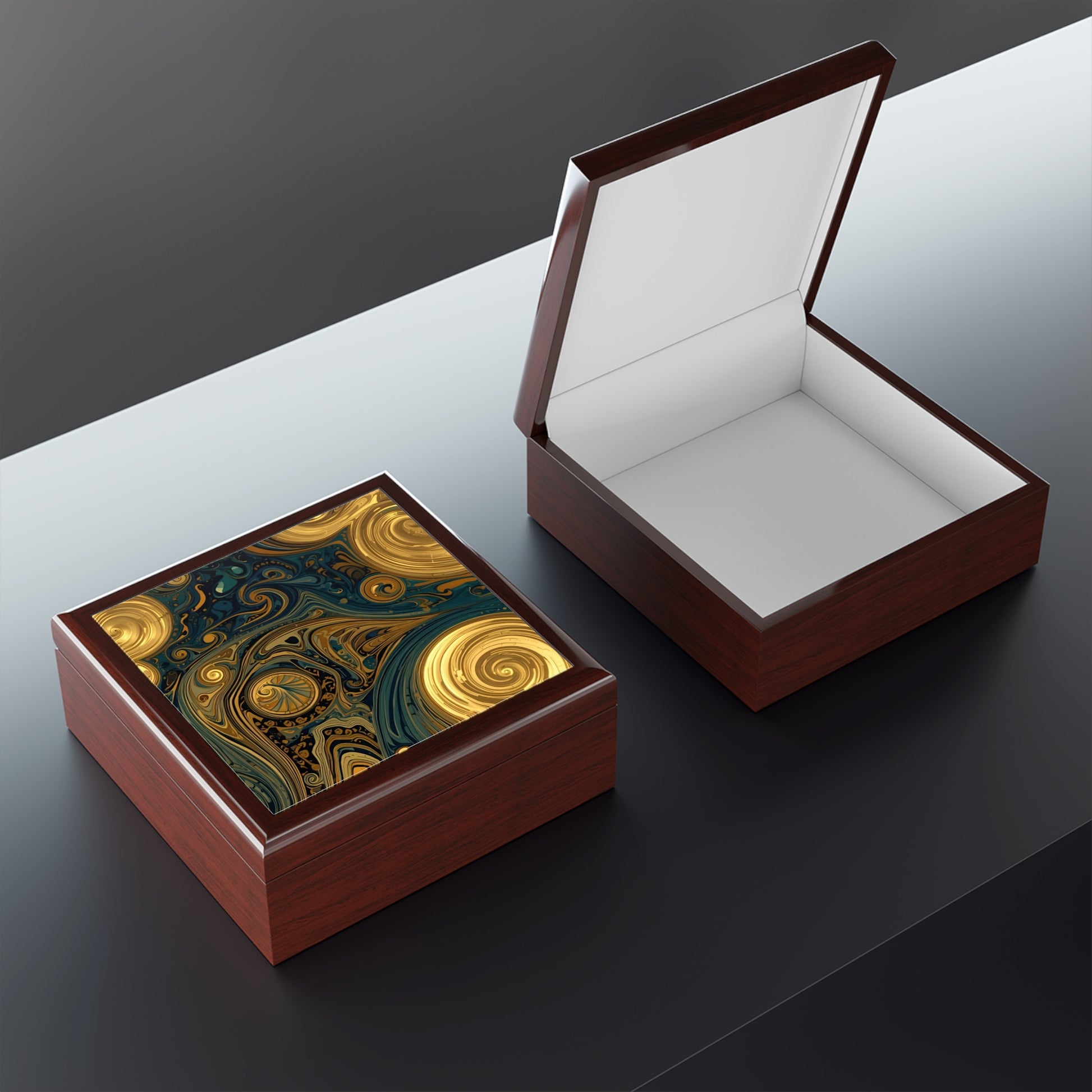 Elegant Swirl Jewel Box Organizer Gift For Her Home Decor - Rosetta Creative Boutique