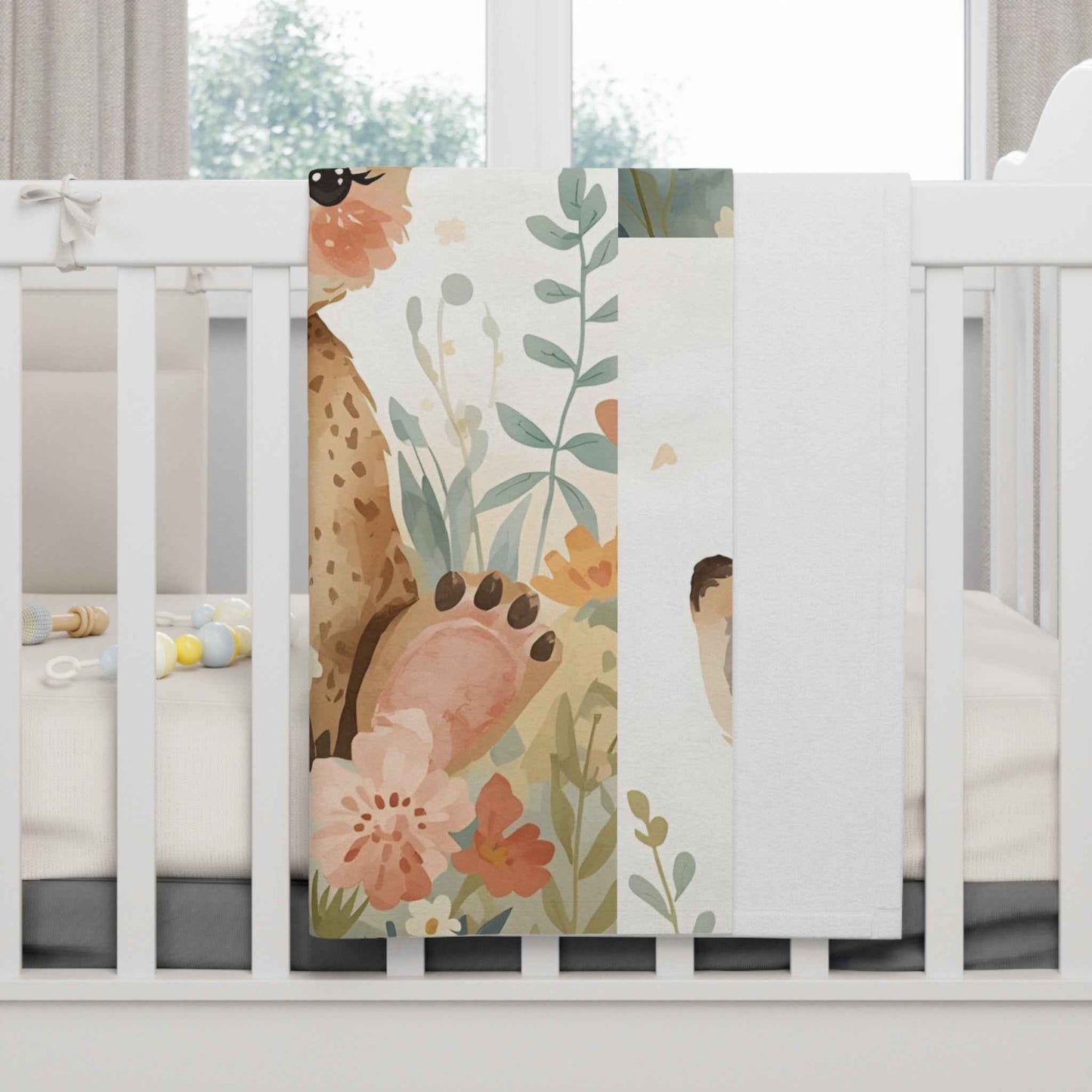 Cute Woodland Animal Baby Blanket | Soft Fleece Nursery Decor