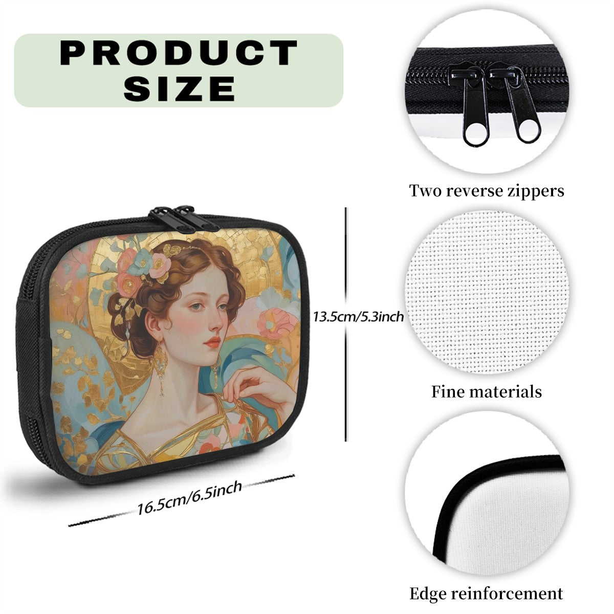 Klimt Style Travel Medicine Kit - Exclusive Sublimation Printed Bag by Rosetta Creative Boutique - Rosetta Creative Boutique