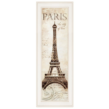 Paris Panel 1 White Framed Print Wall Art-1