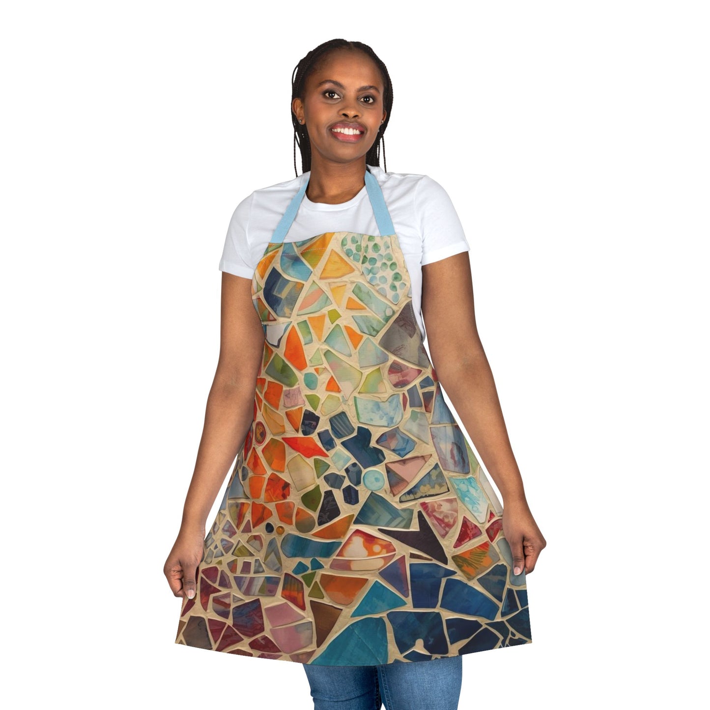 Colorful Mosaic Apron for Cooking and Crafting, Artistic Kitchen Gift, Chef's Apron, DIY Enthusiast Gift, Creative Cooking Gear