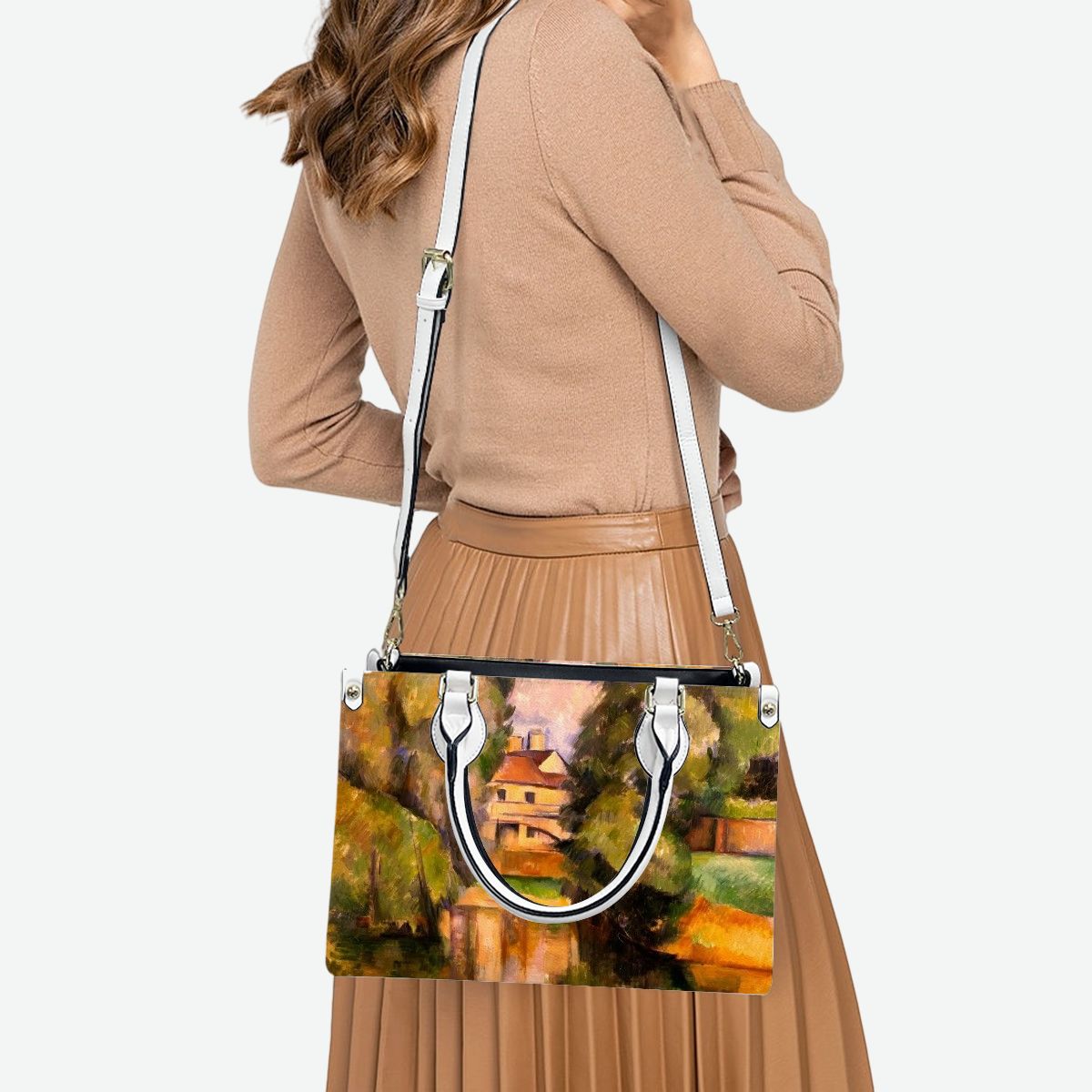 Paul Cezanne Tote Bag - Stylish PU Leather Handbag for Women - Rosetta Creative Boutique