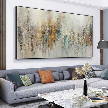 Handmade Abstract Oil Painting On Canvas Horizontal Wall Art