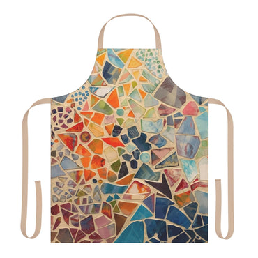 Colorful Mosaic Apron for Cooking and Crafting, Artistic Kitchen Gift, Chef's Apron, DIY Enthusiast Gift, Creative Cooking Gear