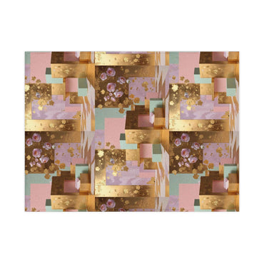 Pastel Geometric Toddler Blanket with Sparkle Design